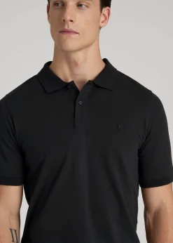 Classic Polo with Embroidered Logo for Tall Men