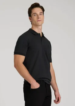 Classic Polo with Embroidered Logo for Tall Men