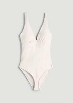 Classic V-Neck One Piece Swimsuit for Tall Women