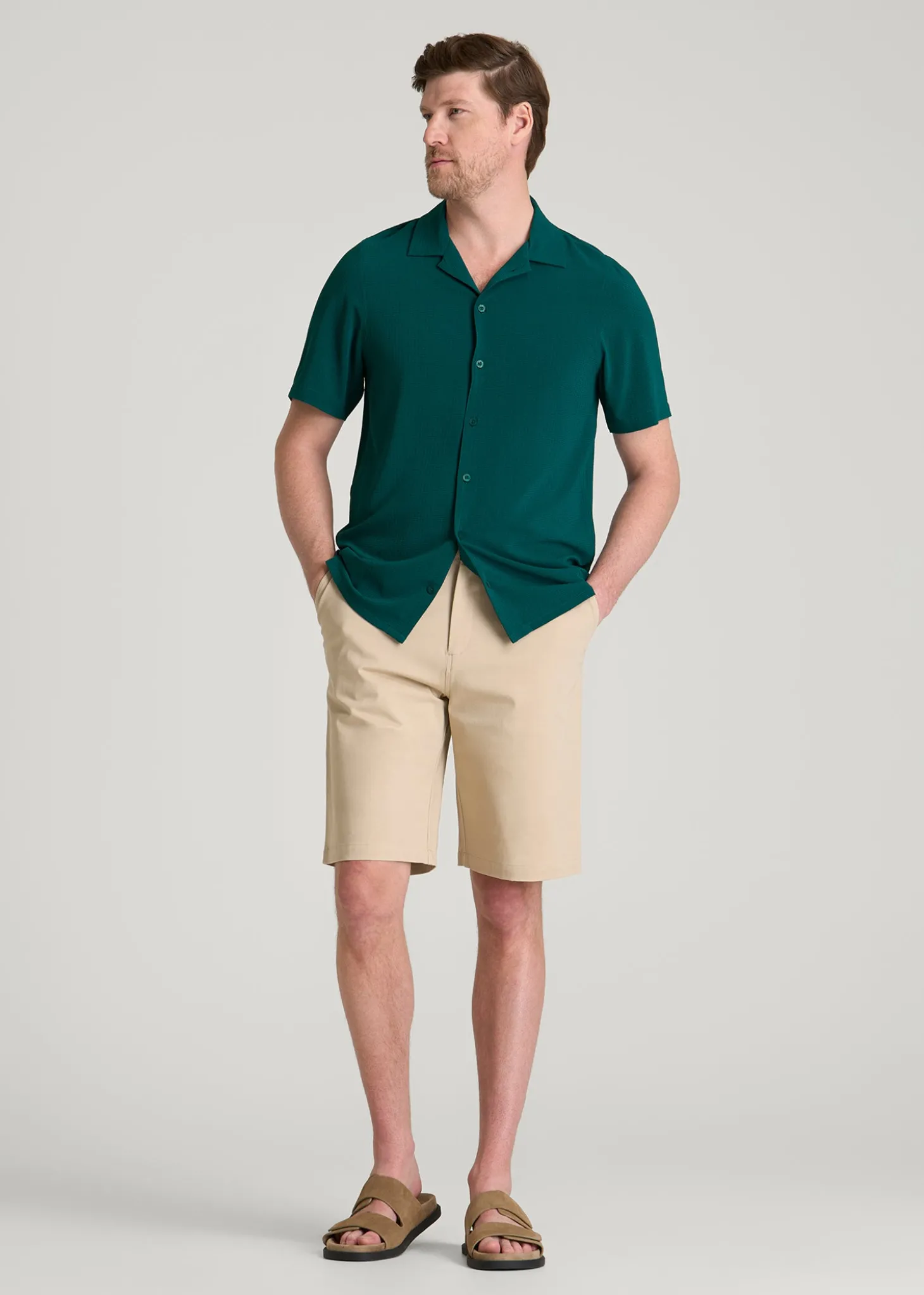 Coastal Perforated Button shirt for Tall Men