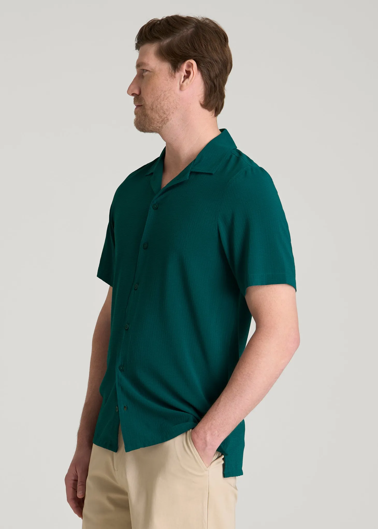 Coastal Perforated Button shirt for Tall Men