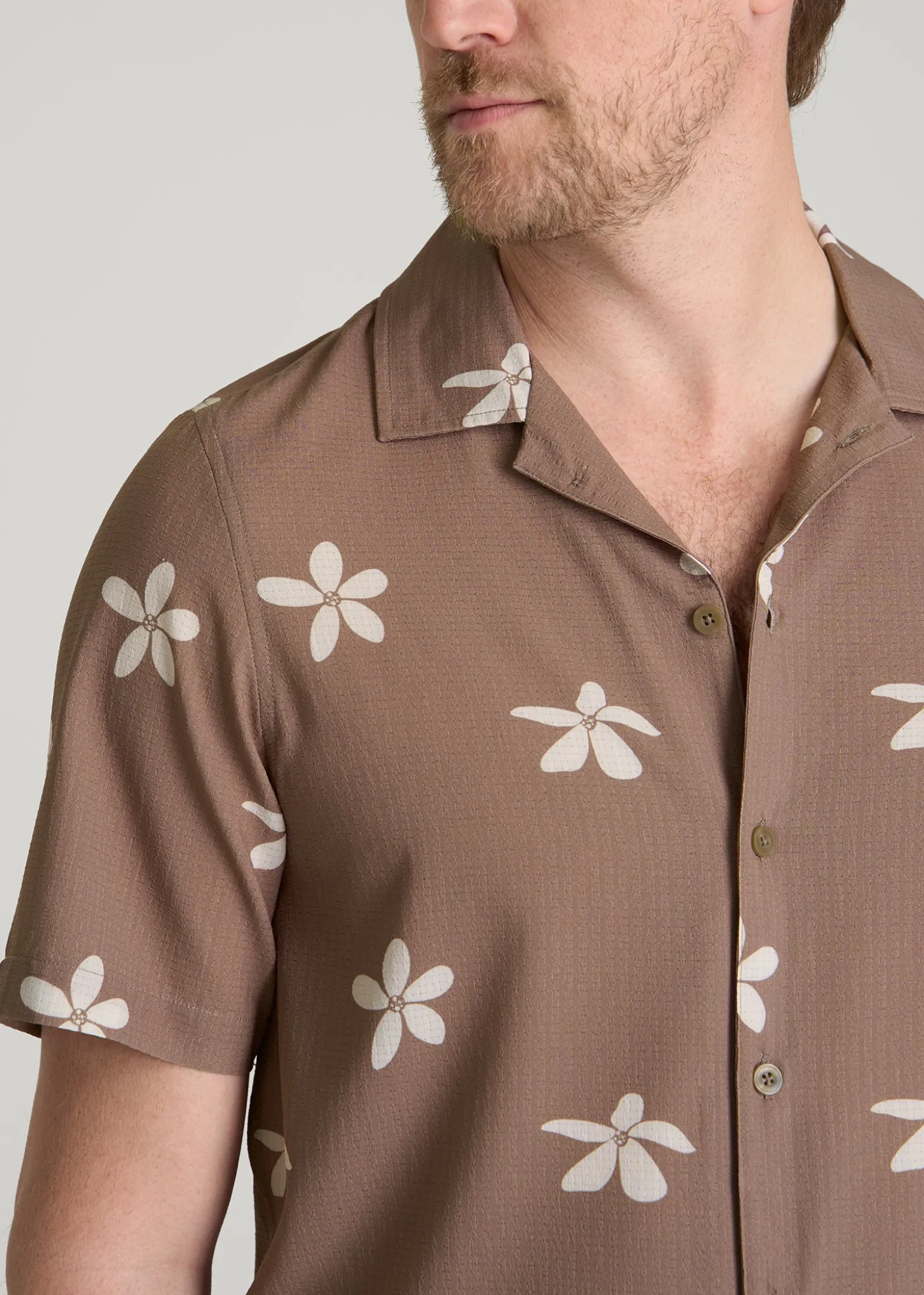Coastal Perforated Button shirt for Tall Men