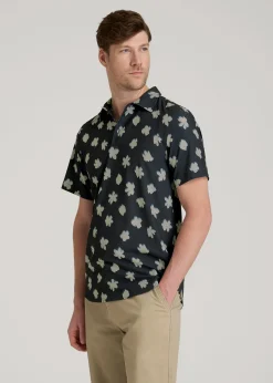 Coastal Perforated Polo Shirt for Tall Men