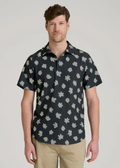Coastal Perforated Polo Shirt for Tall Men