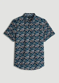 Coastal Perforated Polo Shirt for Tall Men