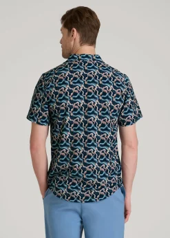 Coastal Perforated Polo Shirt for Tall Men
