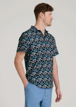 Coastal Perforated Polo Shirt for Tall Men