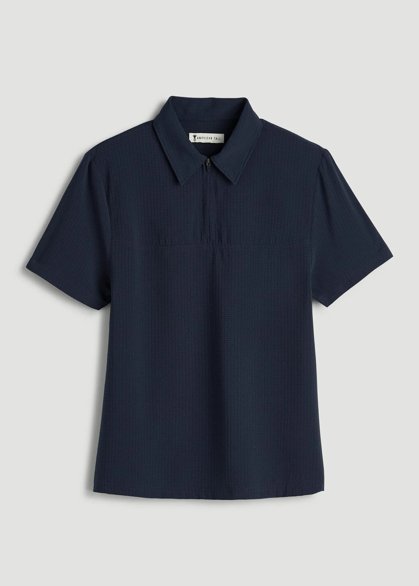 Coastal Perforated Short Sleeve Golf Polo for Tall Women