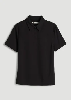 Coastal Perforated Short Sleeve Golf Polo for Tall Women
