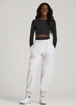 Compression Long Sleeve Cropped Training Top for Tall Women