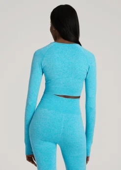 Compression Long Sleeve Cropped Training Top for Tall Women