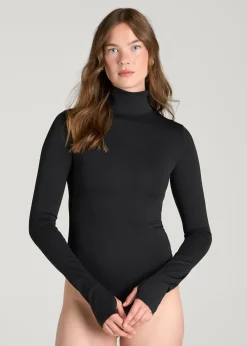 Contour Jersey Long Sleeve Turtleneck Bodysuit for Tall Women