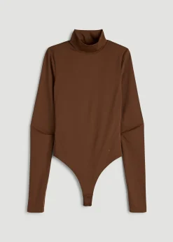 Contour Jersey Long Sleeve Turtleneck Bodysuit for Tall Women