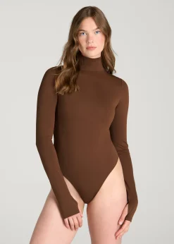 Contour Jersey Long Sleeve Turtleneck Bodysuit for Tall Women
