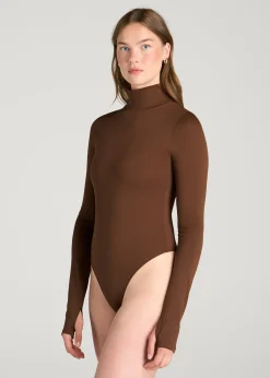 Contour Jersey Long Sleeve Turtleneck Bodysuit for Tall Women