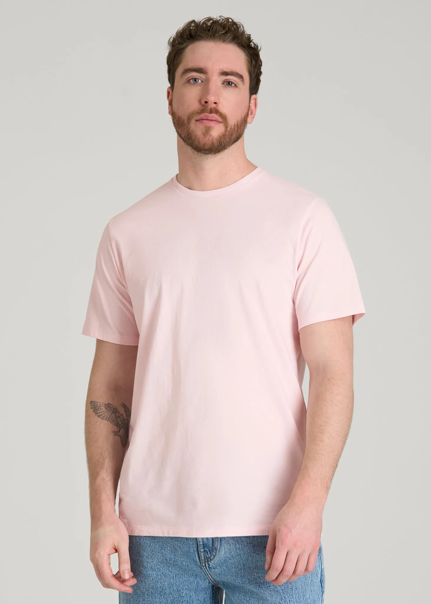 Core Cotton Crewneck Tee for Tall Men
