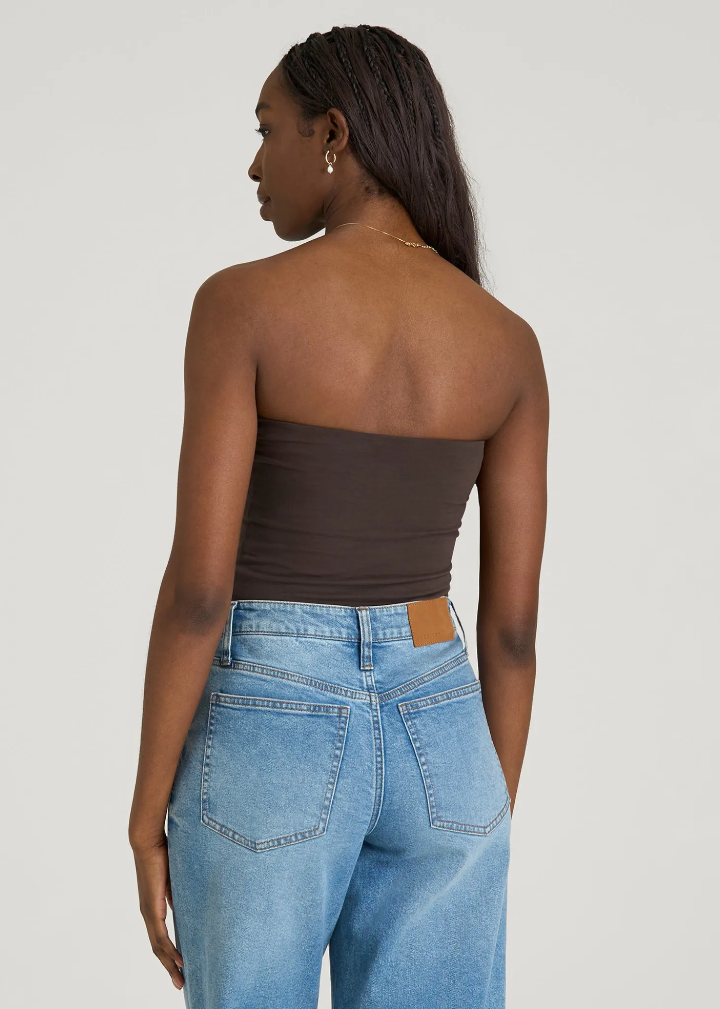 Cotton Blend Tube Top for Tall Women