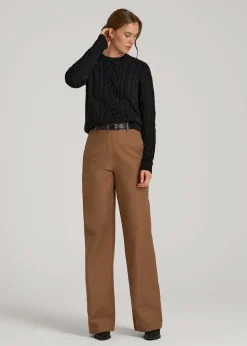 Cotton Crewneck Sweater for Tall Women