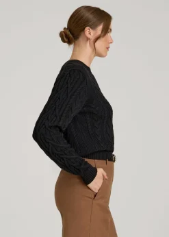 Cotton Crewneck Sweater for Tall Women