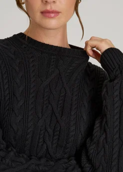 Cotton Crewneck Sweater for Tall Women