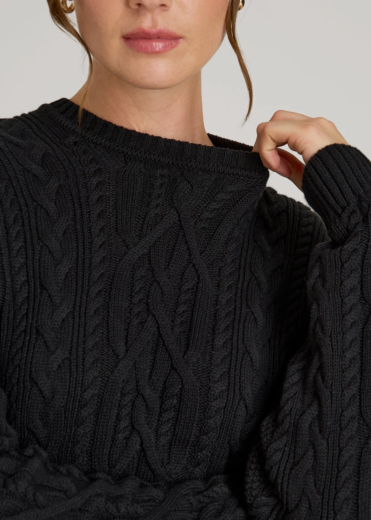 Cotton Crewneck Sweater for Tall Women