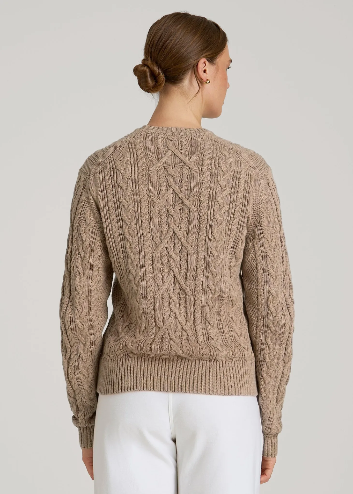 Cotton Crewneck Sweater for Tall Women
