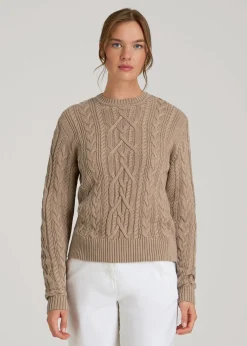 Cotton Crewneck Sweater for Tall Women