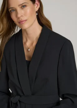 Crepe Wrap Blazer for Tall Women