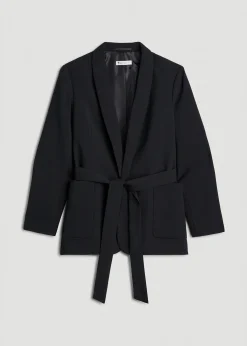 Crepe Wrap Blazer for Tall Women