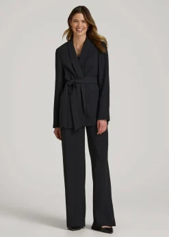 Crepe Wrap Blazer for Tall Women