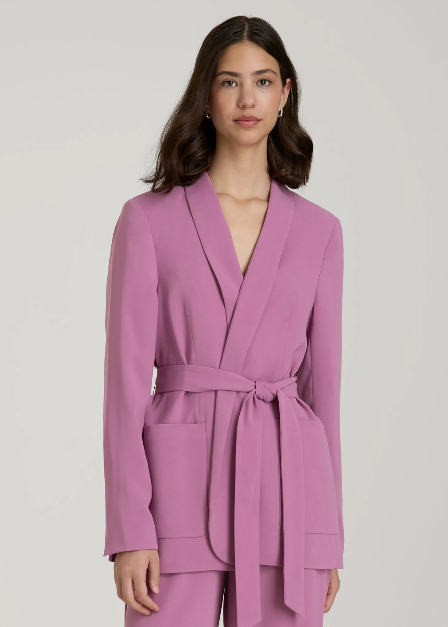 Crepe Wrap Blazer for Tall Women