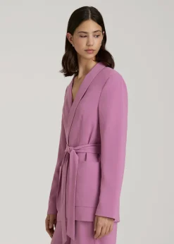 Crepe Wrap Blazer for Tall Women
