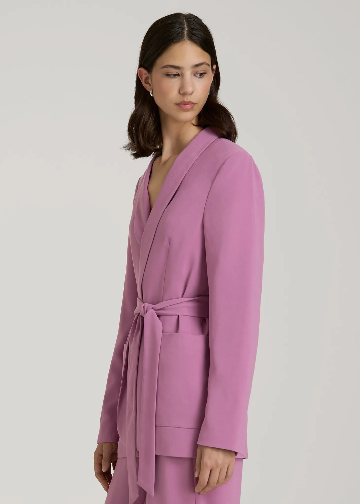 Crepe Wrap Blazer for Tall Women
