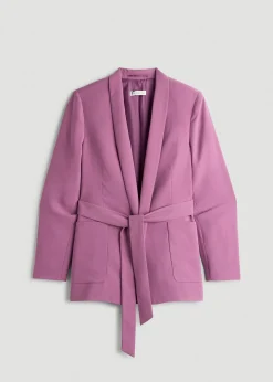 Crepe Wrap Blazer for Tall Women