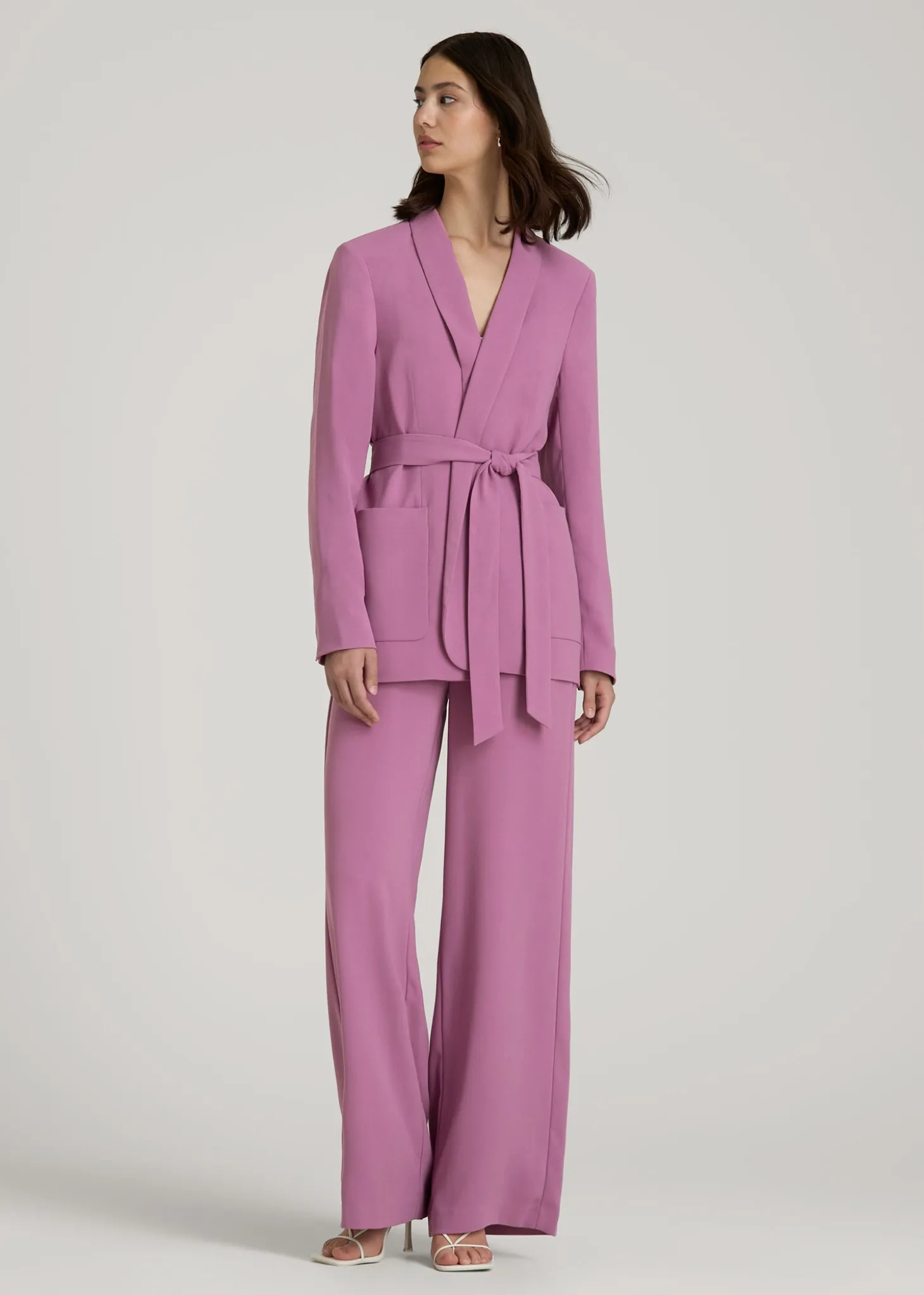Crepe Wrap Blazer for Tall Women