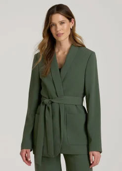 Crepe Wrap Blazer for Tall Women