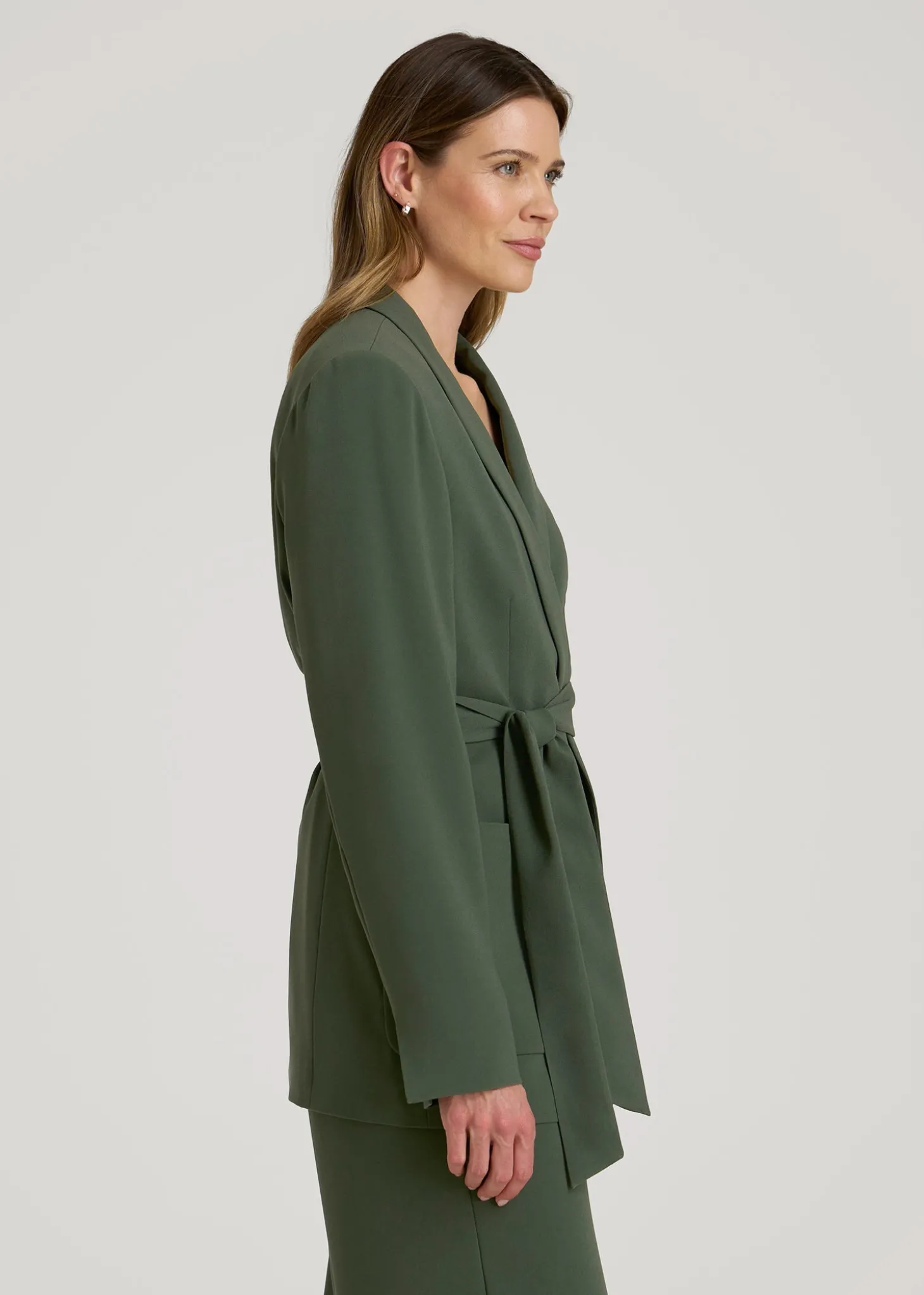 Crepe Wrap Blazer for Tall Women
