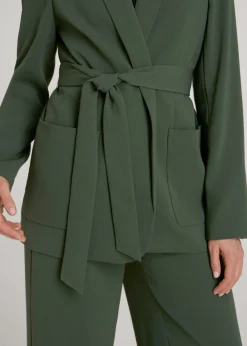 Crepe Wrap Blazer for Tall Women