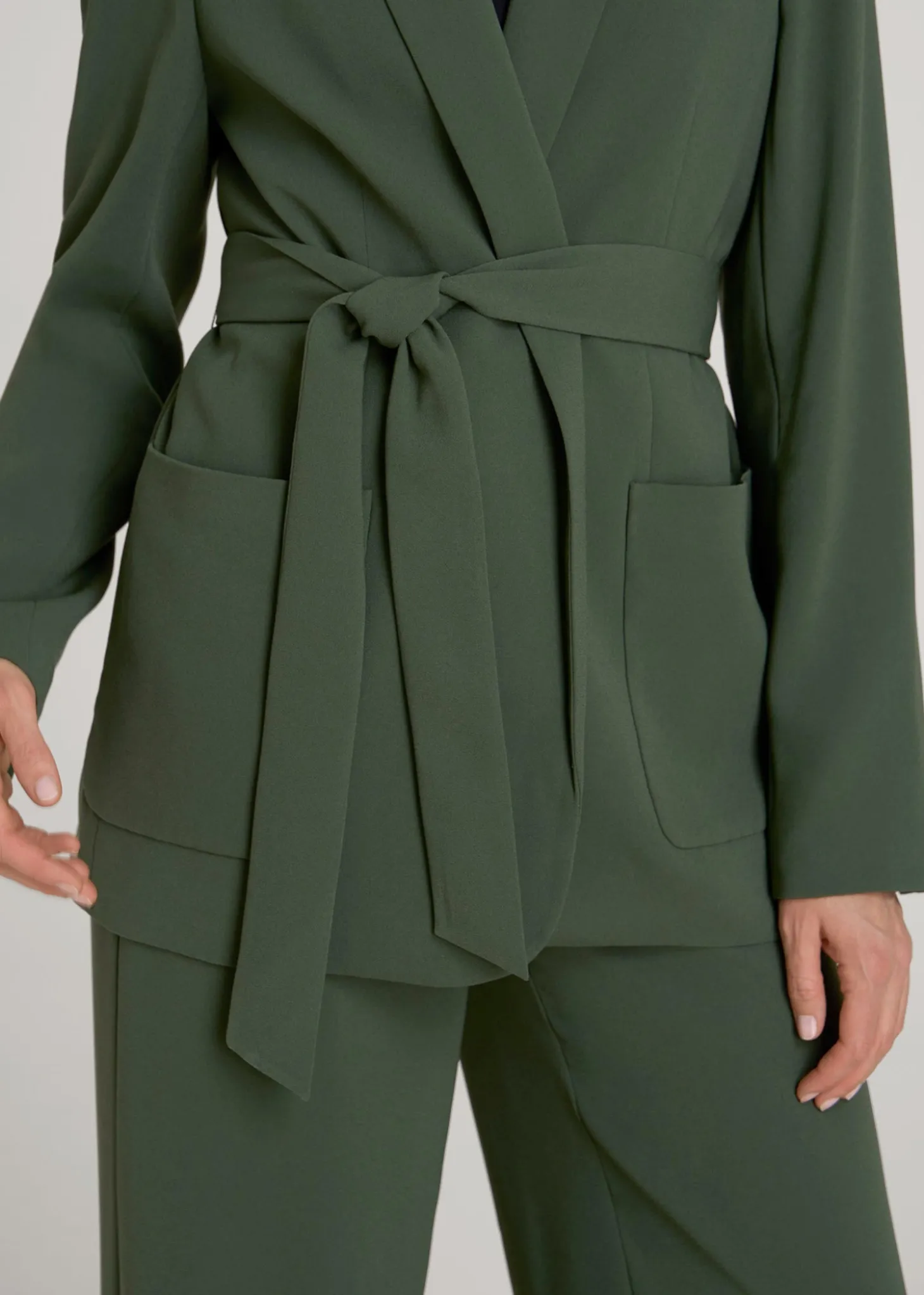 Crepe Wrap Blazer for Tall Women