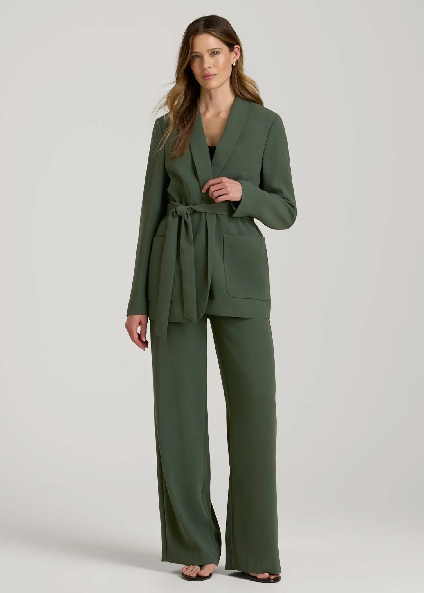 Crepe Wrap Blazer for Tall Women
