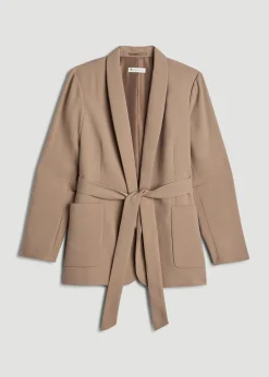Crepe Wrap Blazer for Tall Women