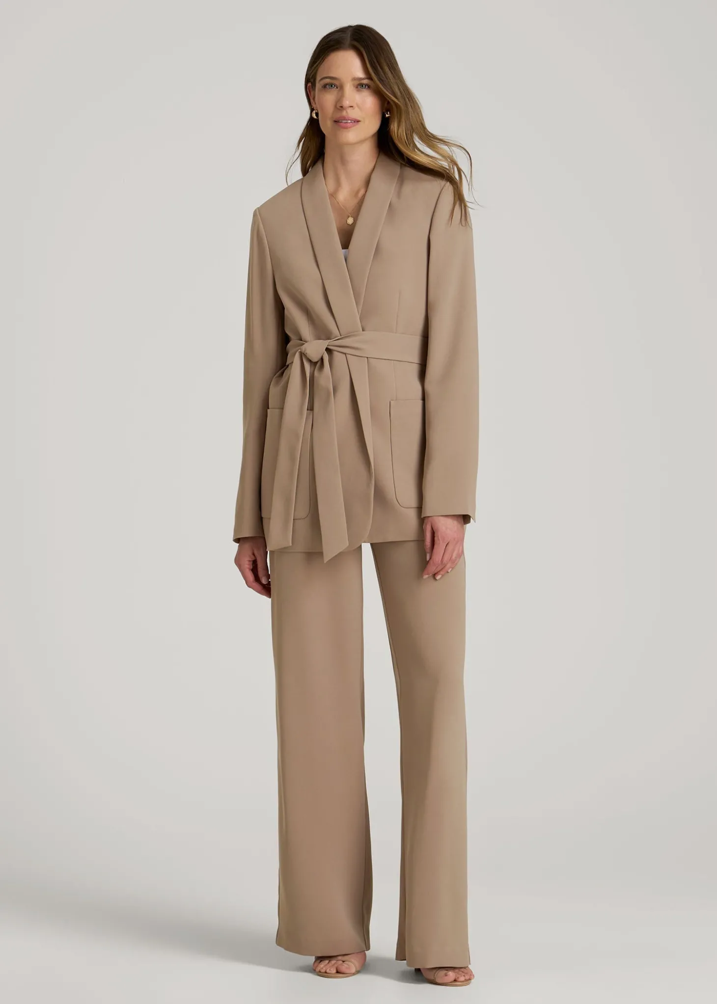 Crepe Wrap Blazer for Tall Women