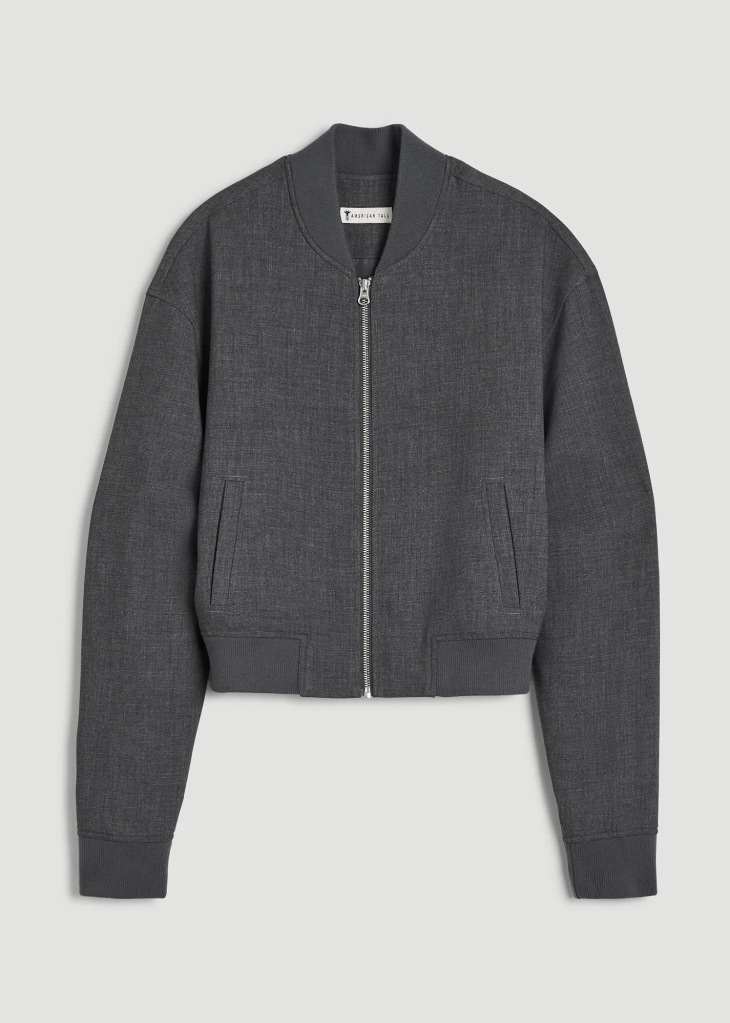 Cropped Bomber Jacket for Tall Women