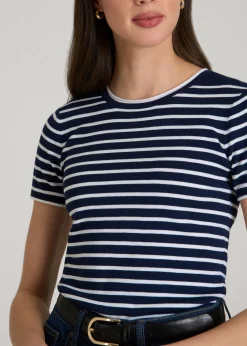 Cropped Knit Tee for Tall Women