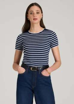 Cropped Knit Tee for Tall Women