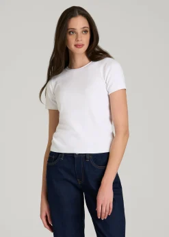 Cropped Knit Tee for Tall Women
