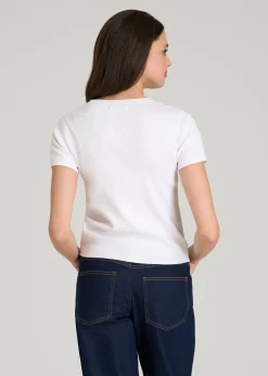 Cropped Knit Tee for Tall Women