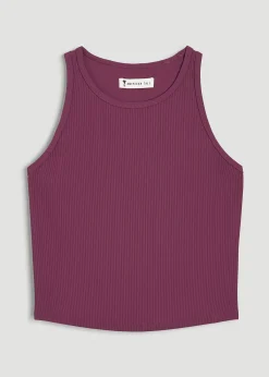Cropped Ribbed Tank Top for Tall Women