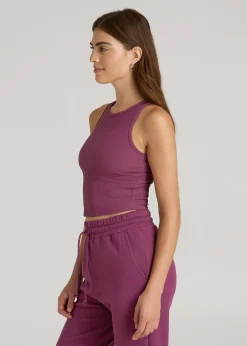 Cropped Ribbed Tank Top for Tall Women