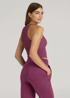 Cropped Ribbed Tank Top for Tall Women
